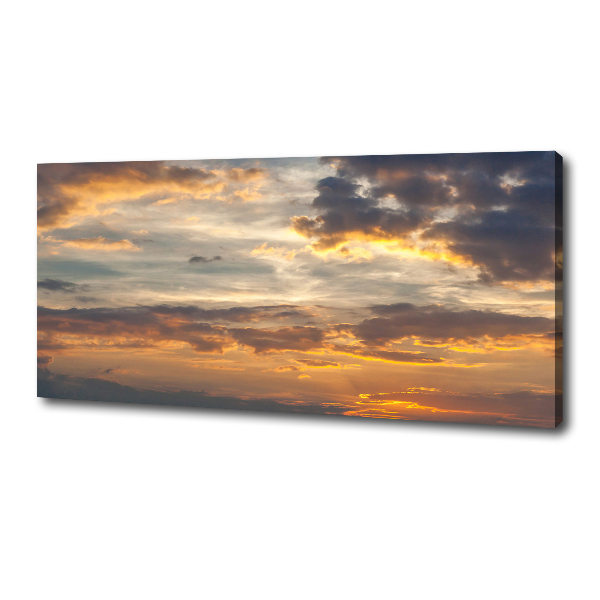 Cuadro canvas moderno de gran formato horizontal Atardecer