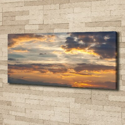 Cuadro canvas moderno de gran formato horizontal Atardecer
