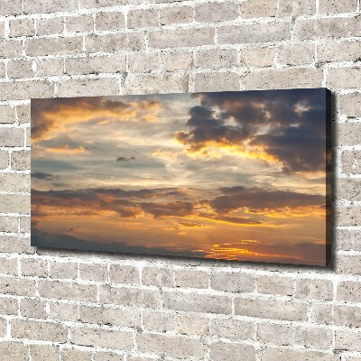 Cuadro canvas moderno de gran formato horizontal Atardecer
