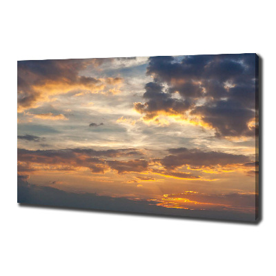 Cuadro canvas moderno de gran formato horizontal Atardecer