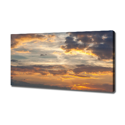 Cuadro canvas moderno de gran formato horizontal Atardecer