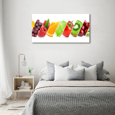 Cuadro canvas con impresión uv duradera horizontal Frutas y verduras