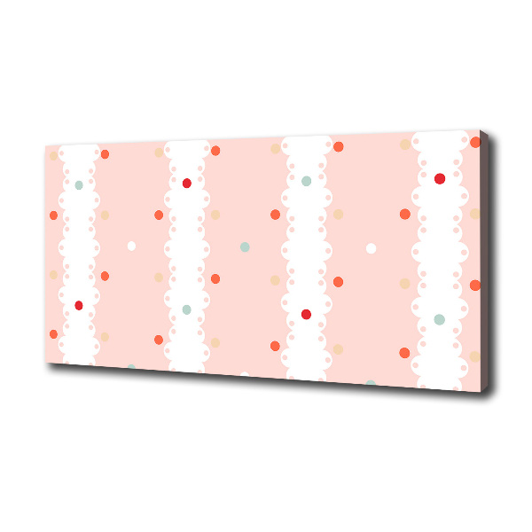 Cuadro canvas con impresión uv duradera horizontal Fondo de puntos de colores