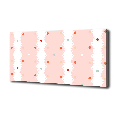 Cuadro canvas con impresión uv duradera horizontal Fondo de puntos de colores