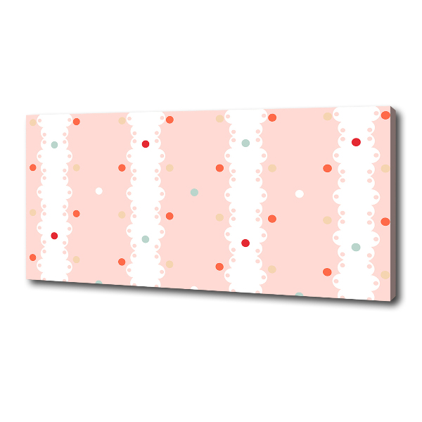 Cuadro canvas con impresión uv duradera horizontal Fondo de puntos de colores