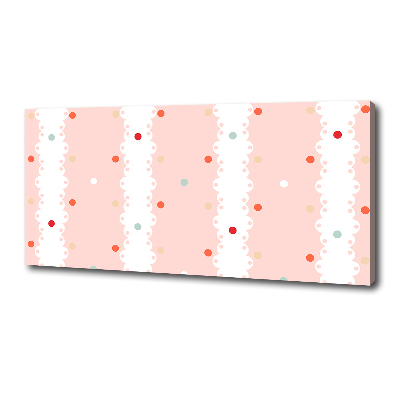 Cuadro canvas con impresión uv duradera horizontal Fondo de puntos de colores