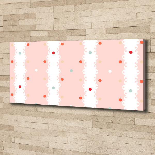 Cuadro canvas con impresión uv duradera horizontal Fondo de puntos de colores