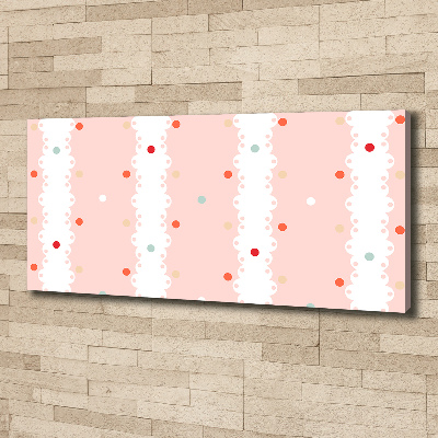 Cuadro canvas con impresión uv duradera horizontal Fondo de puntos de colores