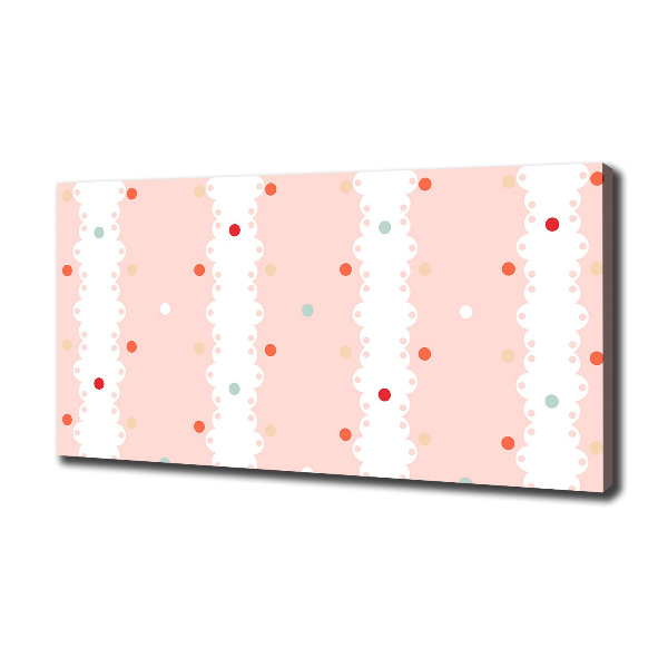 Cuadro canvas con impresión uv duradera horizontal Fondo de puntos de colores