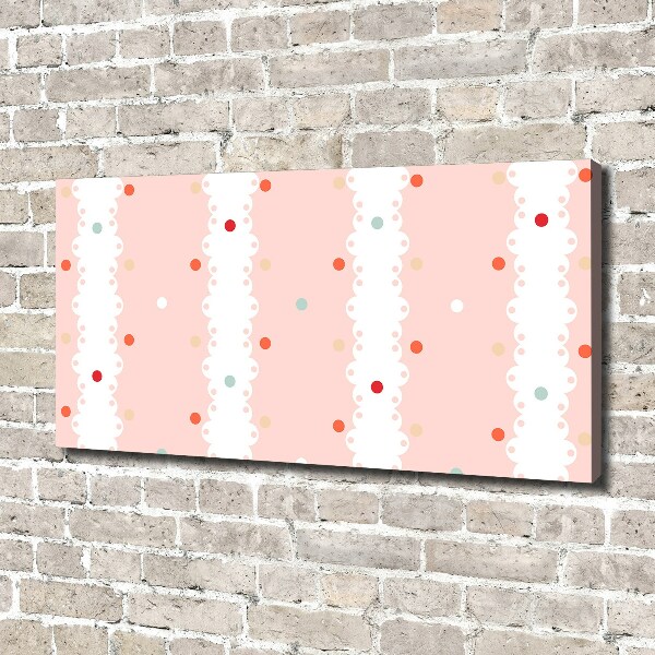 Cuadro canvas con impresión uv duradera horizontal Fondo de puntos de colores
