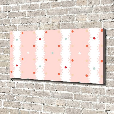 Cuadro canvas con impresión uv duradera horizontal Fondo de puntos de colores