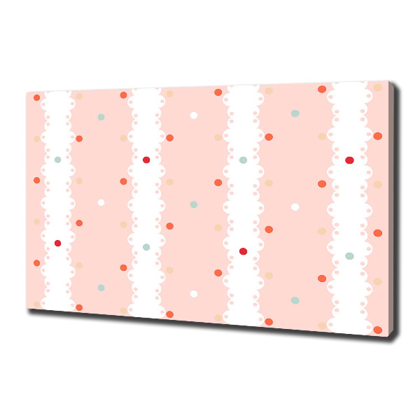 Cuadro canvas con impresión uv duradera horizontal Fondo de puntos de colores