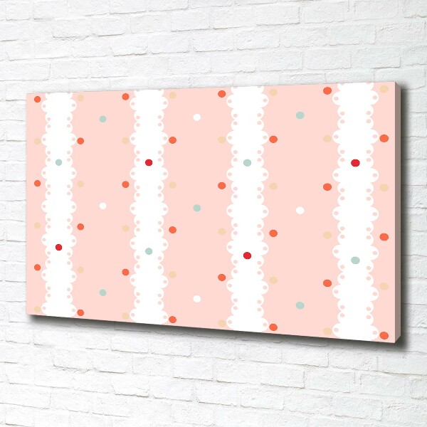 Cuadro canvas con impresión uv duradera horizontal Fondo de puntos de colores