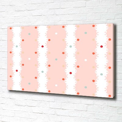 Cuadro canvas con impresión uv duradera horizontal Fondo de puntos de colores