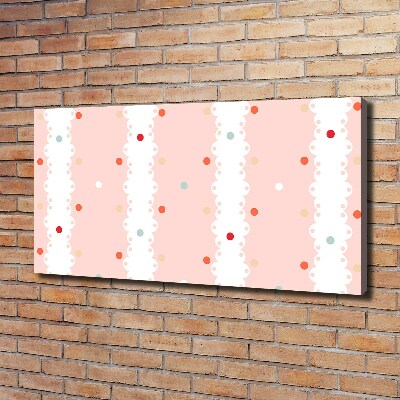 Cuadro canvas con impresión uv duradera horizontal Fondo de puntos de colores