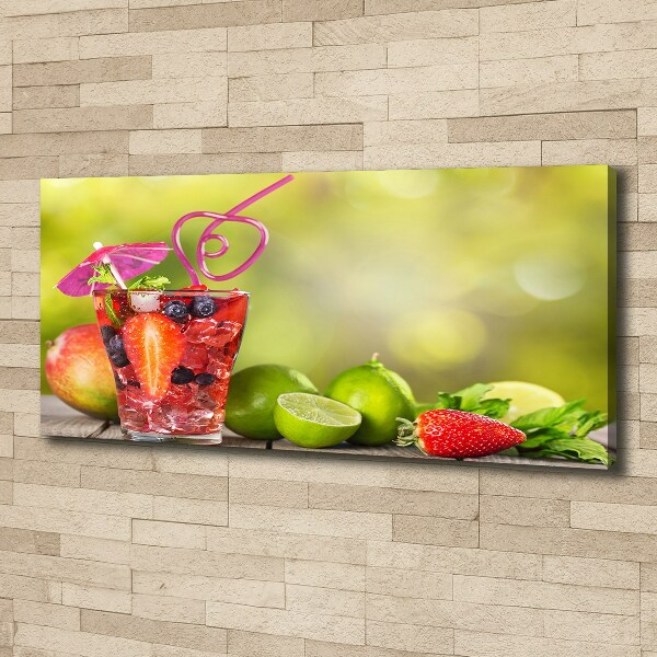 Cuadro canvas con impresión uv duradera horizontal Cóctel de frutas