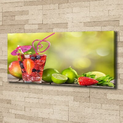 Cuadro canvas con impresión uv duradera horizontal Cóctel de frutas