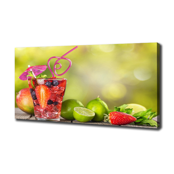Cuadro canvas con impresión uv duradera horizontal Cóctel de frutas