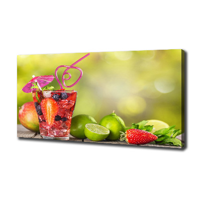 Cuadro canvas con impresión uv duradera horizontal Cóctel de frutas