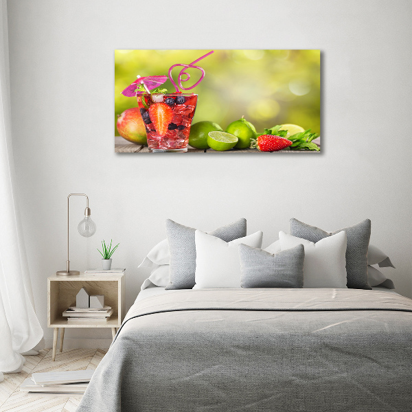 Cuadro canvas con impresión uv duradera horizontal Cóctel de frutas