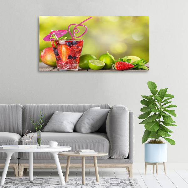 Cuadro canvas con impresión uv duradera horizontal Cóctel de frutas