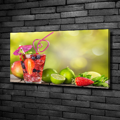 Cuadro canvas con impresión uv duradera horizontal Cóctel de frutas