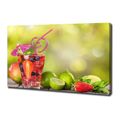Cuadro canvas con impresión uv duradera horizontal Cóctel de frutas