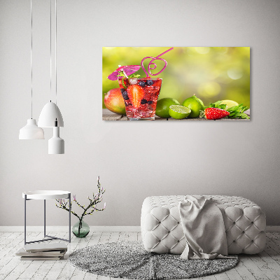 Cuadro canvas con impresión uv duradera horizontal Cóctel de frutas
