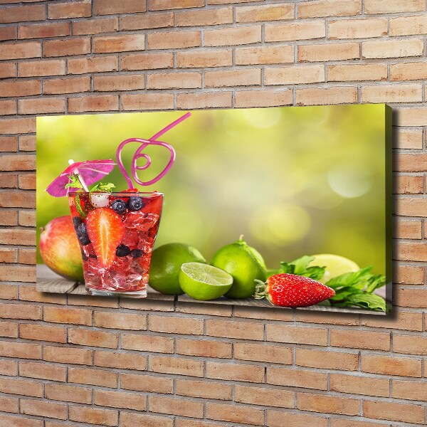 Cuadro canvas con impresión uv duradera horizontal Cóctel de frutas