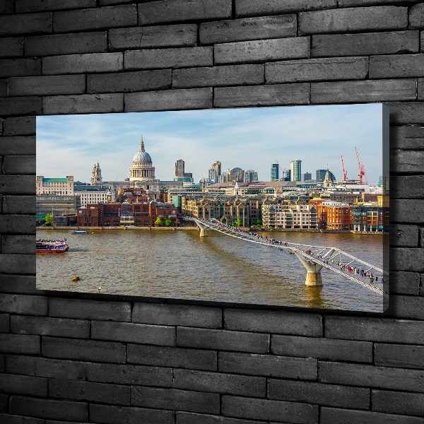 Cuadro canvas moderno de gran formato horizontal Támesis de Londres