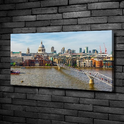 Cuadro canvas moderno de gran formato horizontal Támesis de Londres