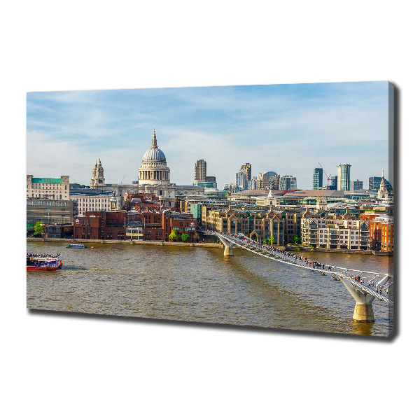 Cuadro canvas moderno de gran formato horizontal Támesis de Londres