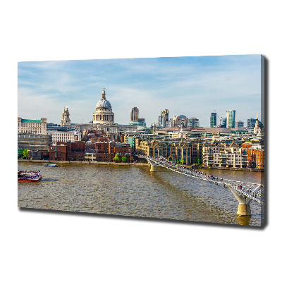 Cuadro canvas moderno de gran formato horizontal Támesis de Londres