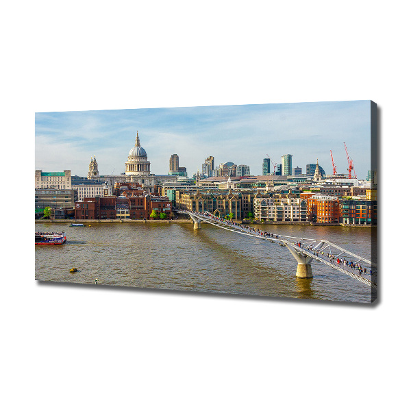 Cuadro canvas moderno de gran formato horizontal Támesis de Londres