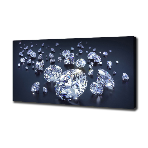 Cuadro canvas con impresión uv duradera horizontal Diamantes