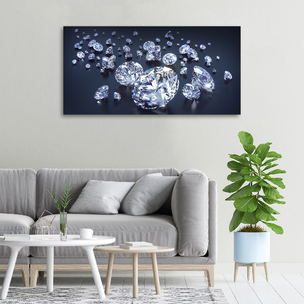Cuadro canvas con impresión uv duradera horizontal Diamantes