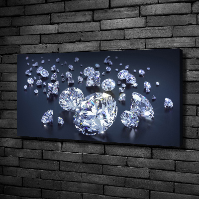 Cuadro canvas con impresión uv duradera horizontal Diamantes