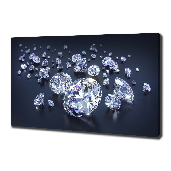 Cuadro canvas con impresión uv duradera horizontal Diamantes