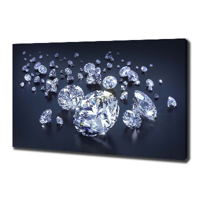 Cuadro canvas con impresión uv duradera horizontal Diamantes