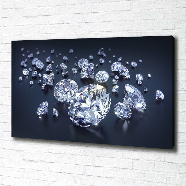 Cuadro canvas con impresión uv duradera horizontal Diamantes