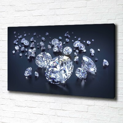 Cuadro canvas con impresión uv duradera horizontal Diamantes