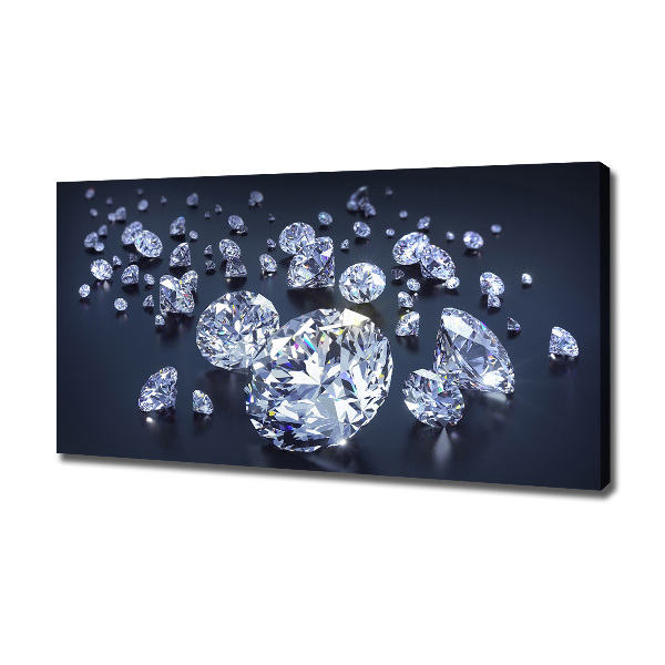 Cuadro canvas con impresión uv duradera horizontal Diamantes