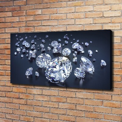Cuadro canvas con impresión uv duradera horizontal Diamantes