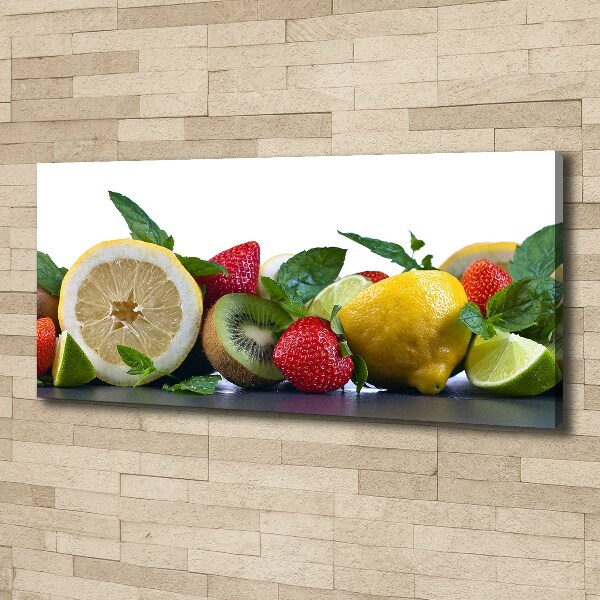 Cuadro canvas moderno de gran formato horizontal Frutas y verduras
