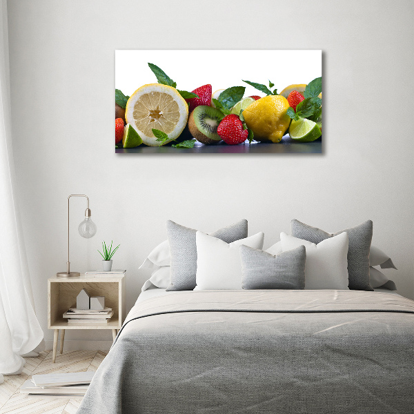 Cuadro canvas moderno de gran formato horizontal Frutas y verduras