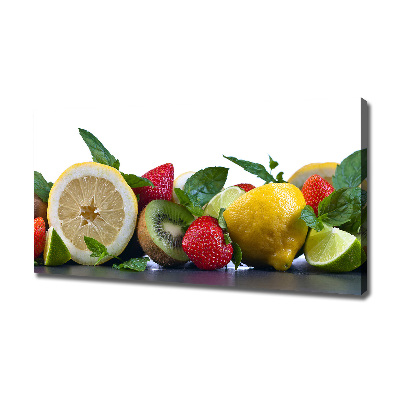 Cuadro canvas moderno de gran formato horizontal Frutas y verduras