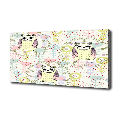 Foto en lienzo con acabado profesional horizontal Búhos