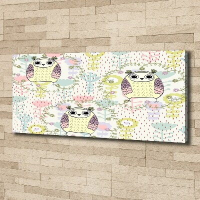 Foto en lienzo con acabado profesional horizontal Búhos