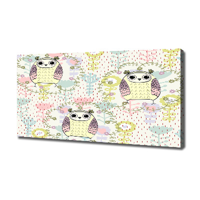 Foto en lienzo con acabado profesional horizontal Búhos