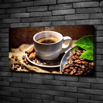 Foto en lienzo con acabado profesional horizontal Una taza de café